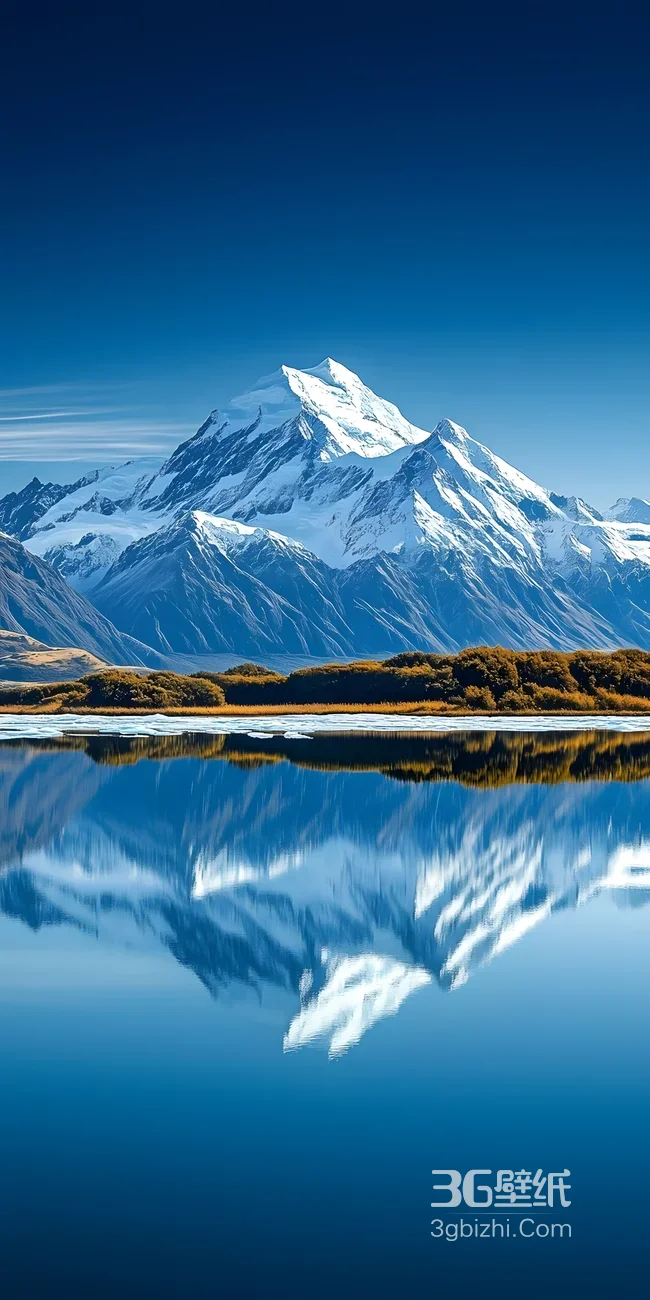 雪山湖泊倒影·唯美写实 自然风景手机壁纸热选1