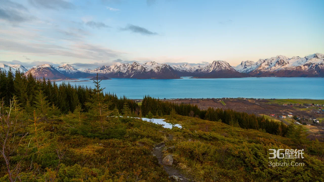 挪威峡湾雪山湖泊·唯美写实风 宽屏电脑壁纸精选1