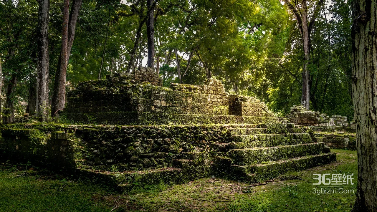 丛林玛雅遗迹·写实自然风 神秘古文明遗址电脑壁纸1