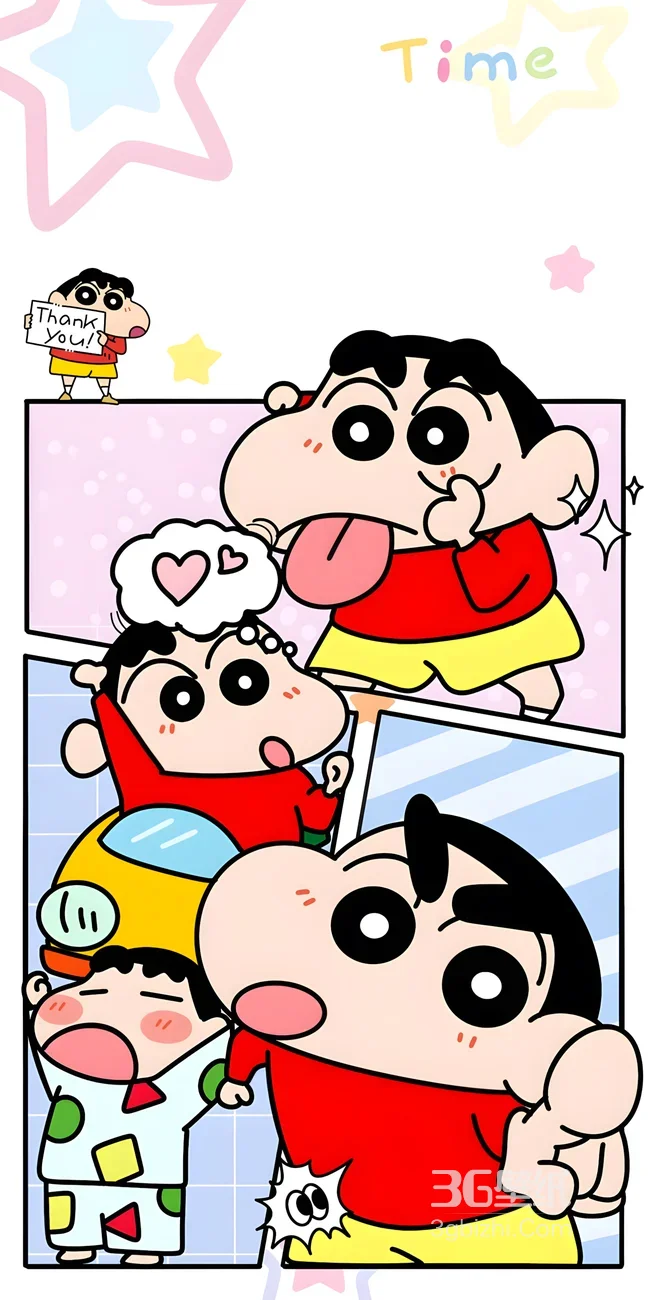 野原新之助·搞怪萌趣 蜡笔小新动漫卡通手机壁纸1