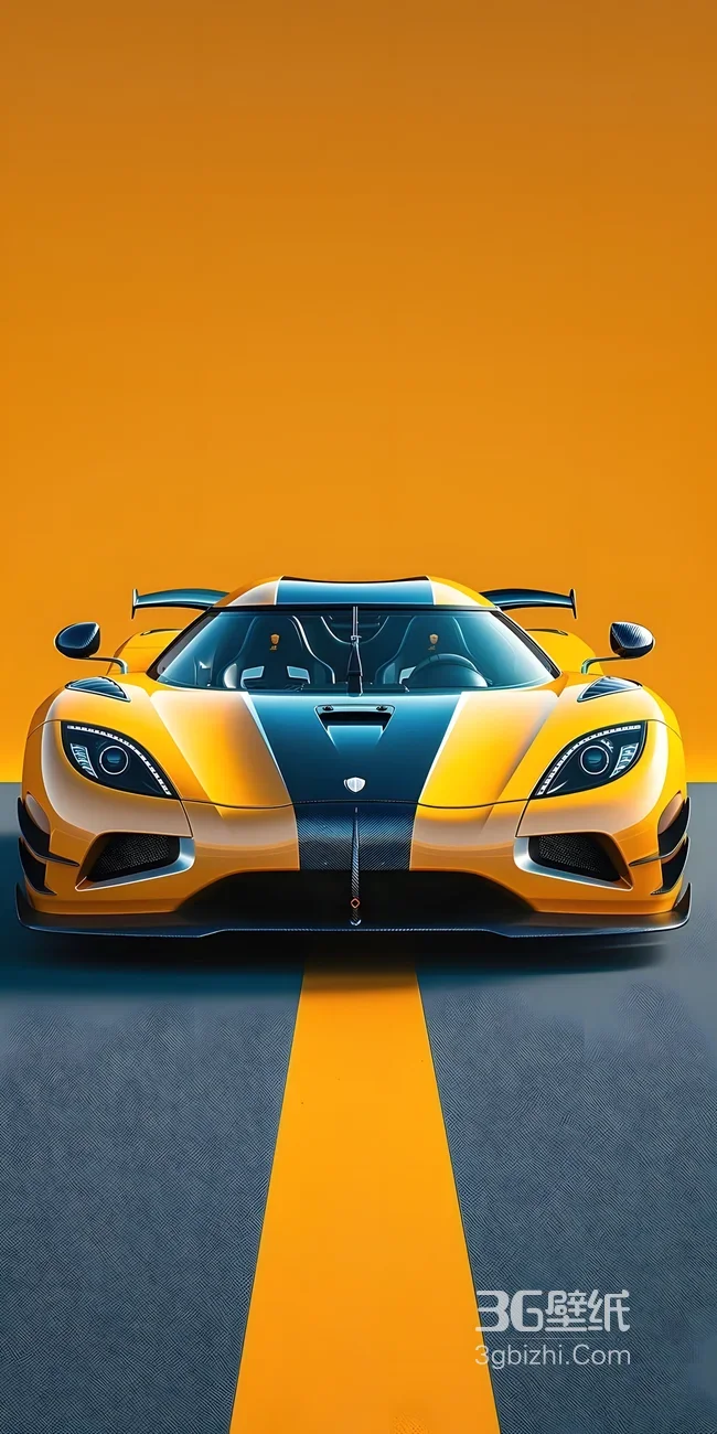 柯尼塞格超跑·黄黑撞色·炫酷写实 超跑手机壁纸1