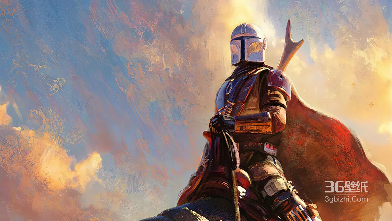 曼达洛人·装甲披风 油画风宽屏影视壁纸精选1