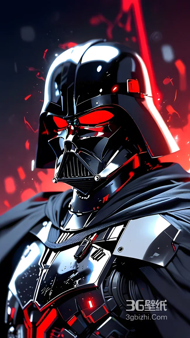 达斯·维达·红瞳战甲 暗黑科幻 星球大战影视手机壁纸1