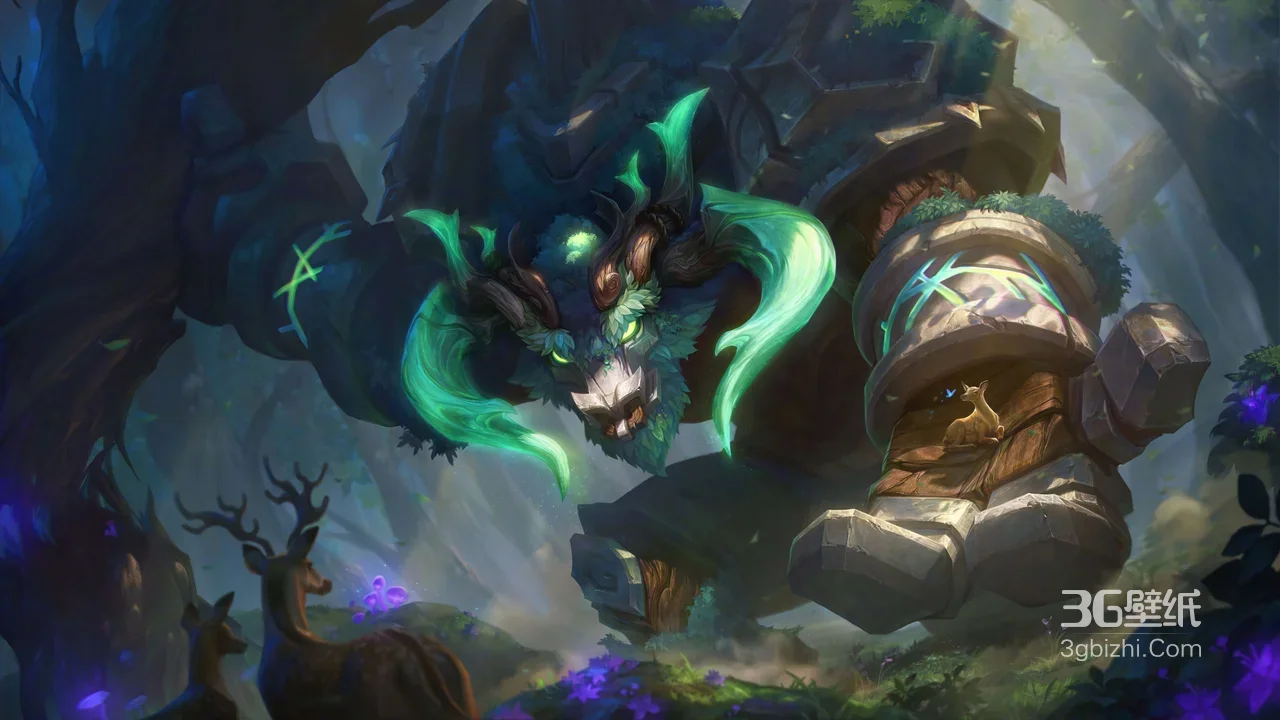 山隐之焰·奥恩·永恒之森 奇幻森林风 LOL游戏壁纸1