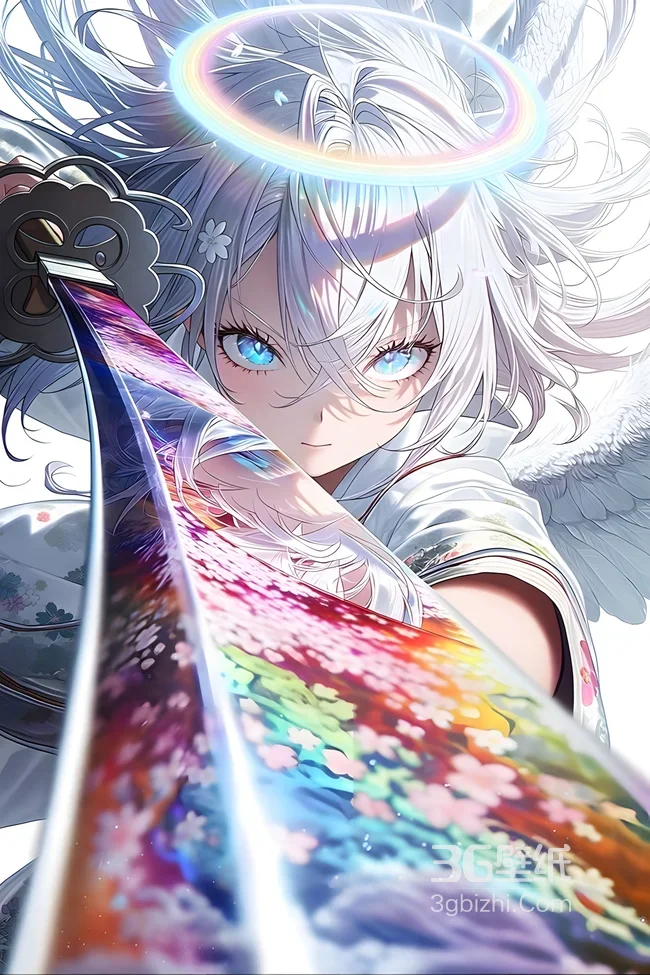 银发天使·彩刃出鞘 日式唯美 高人气动漫风壁纸1