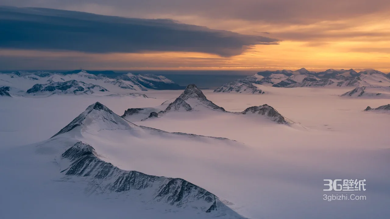 极地雪山冰川·唯美黄昏 宽屏电脑壁纸1
