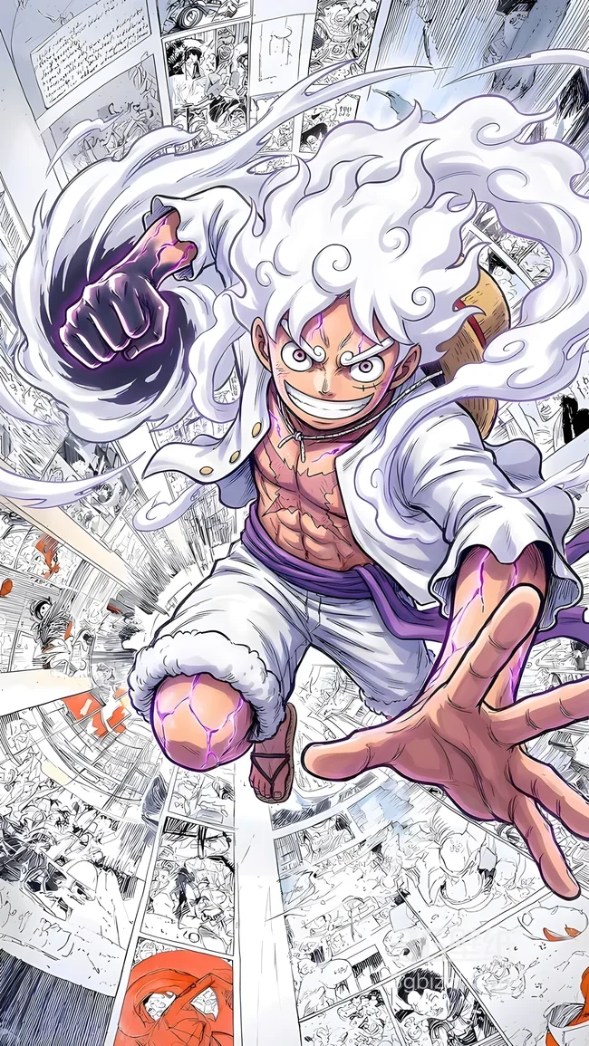 蒙奇·D·路飞（尼卡形态）海贼王漫画风热血手机壁纸1