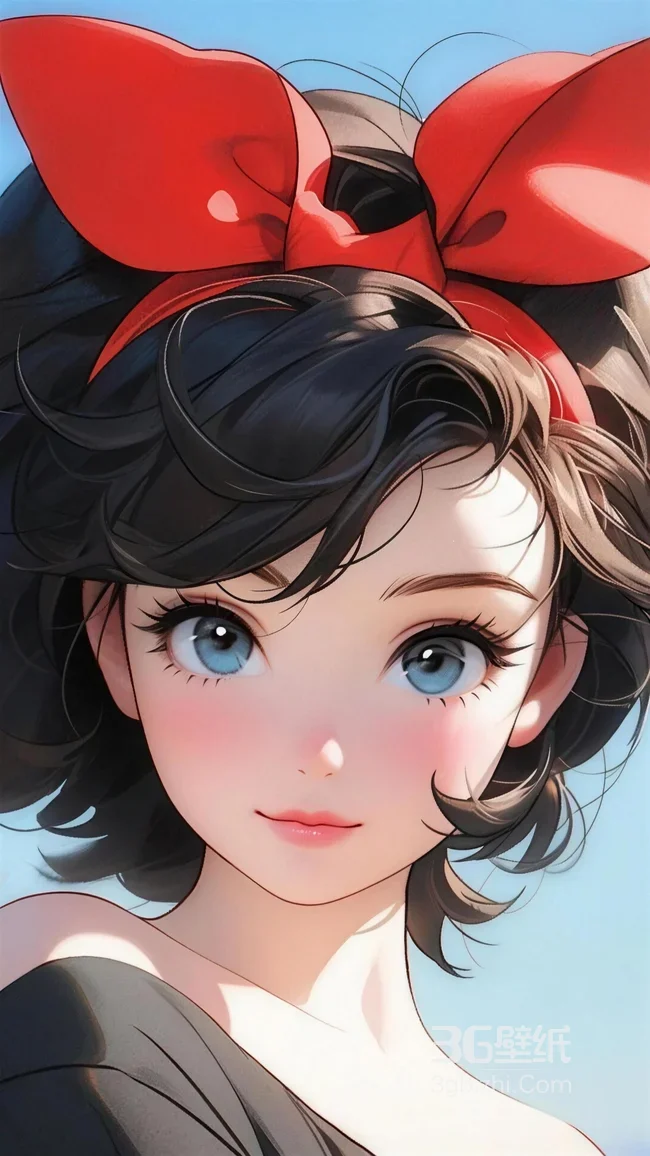 琪琪·红蝴蝶结 二次元唯美风 魔女宅急便动漫壁纸 高人气动漫角色壁纸1