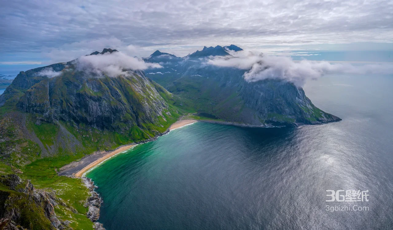 挪威海岸山海秘境·唯美写实 高清风景壁纸1