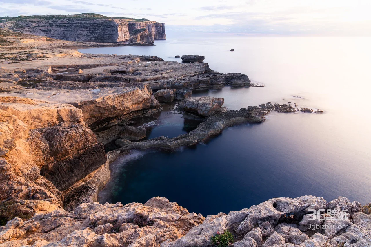 马耳他海岸蓝洞·唯美写实风 自然景观电脑桌面背景1