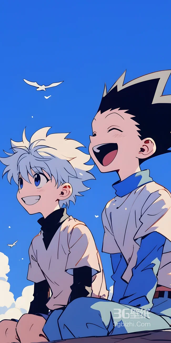 奇犽·小杰笑容 日系治愈风全职猎人动漫壁纸1