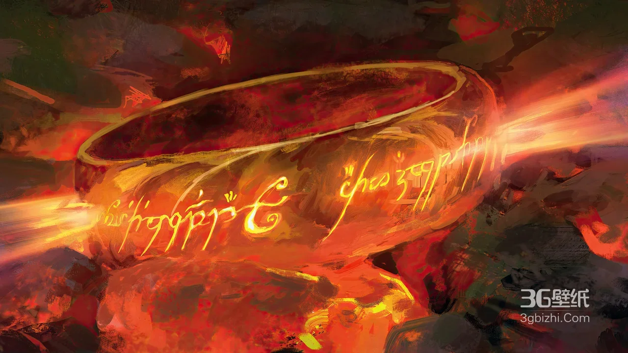 魔戒·符文燃烧 魔幻写实风（指环王主题电脑壁纸）1
