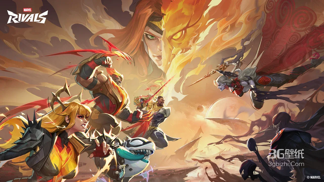 Marvel Rivals漫威争锋战斗群像·美式漫画风桌面壁纸1