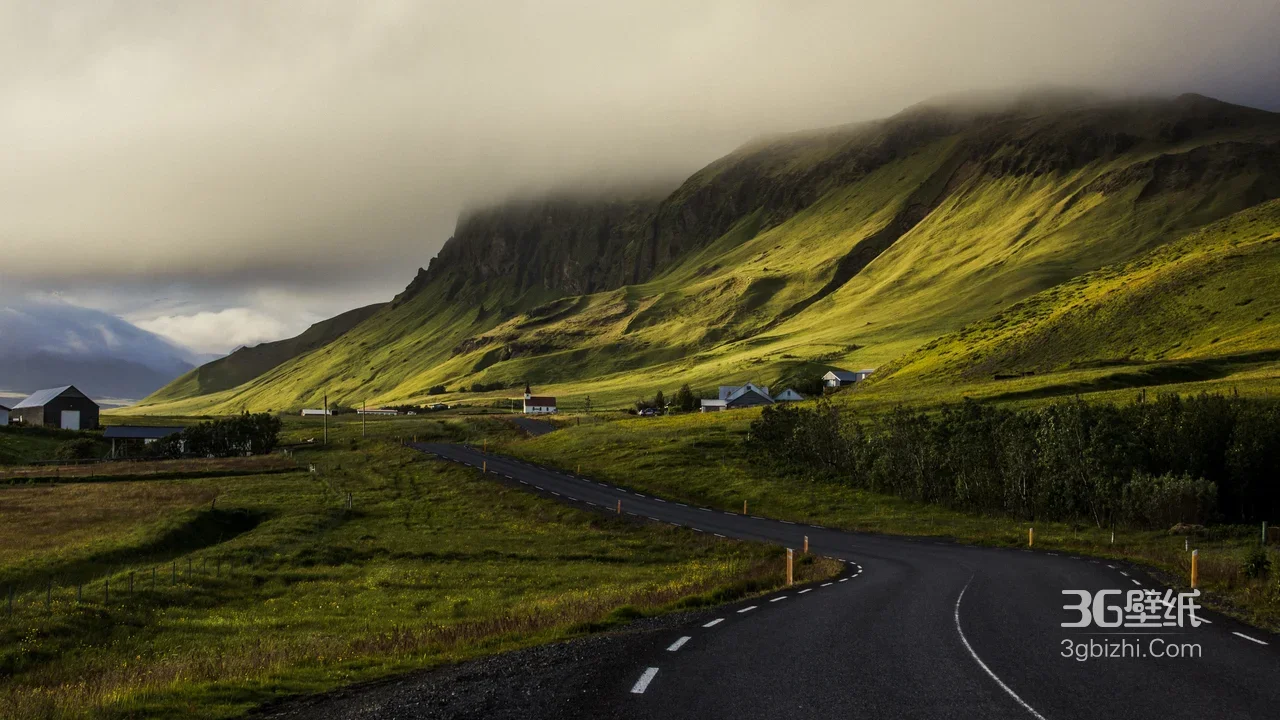 冰岛乡村公路·唯美写实风 自然秘境电脑桌面壁纸1