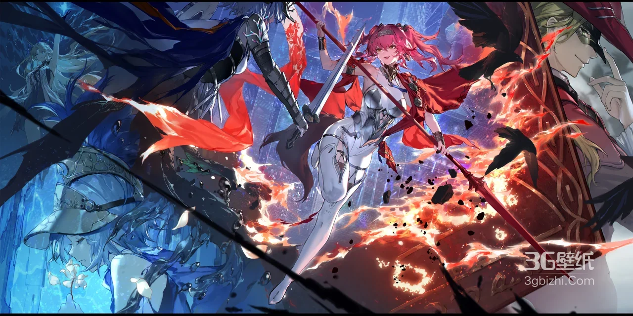 红发女战士·二次元奇幻战斗 游戏宽屏壁纸1