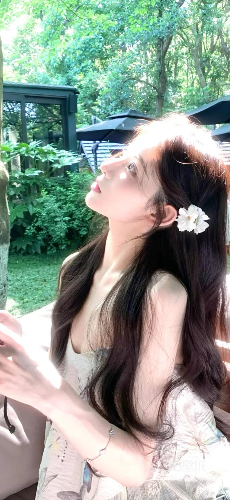 森系户外唯美女生·白花发饰清新氛围感 高赞女生写真3
