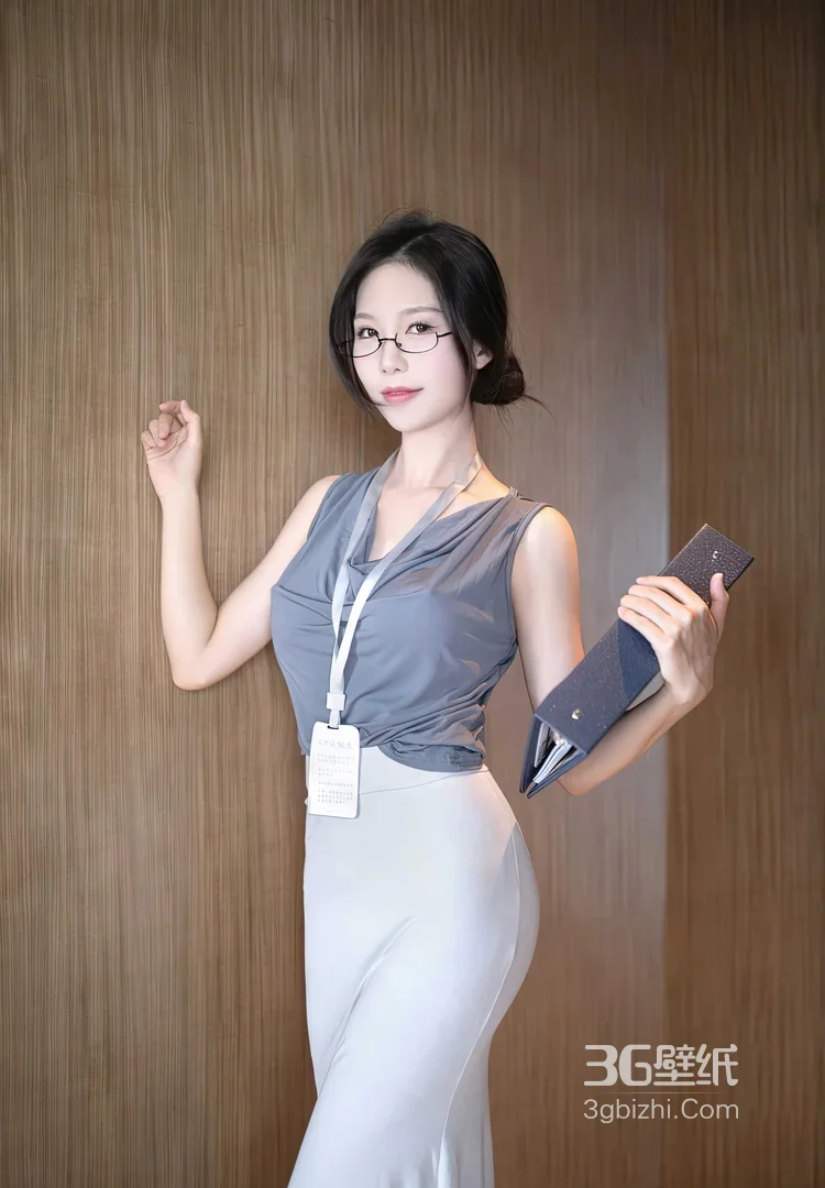 职场写实风女生·工牌眼镜干练穿搭 高人气职场风女生图7