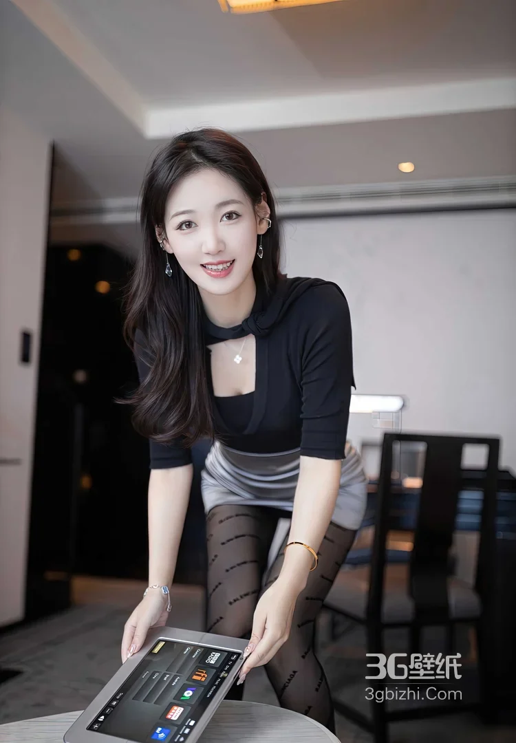 气质女生·干练职场风 手持平板都市丽人写真 高热度女生写真2