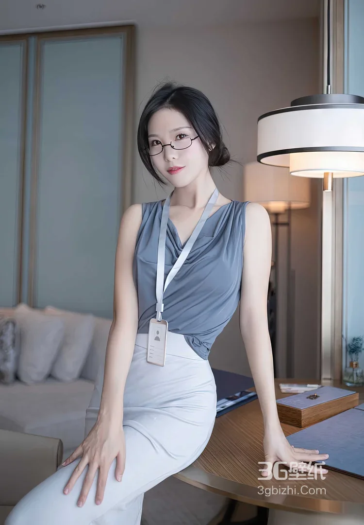 职场写实风女生·工牌眼镜干练穿搭 高人气职场风女生图15