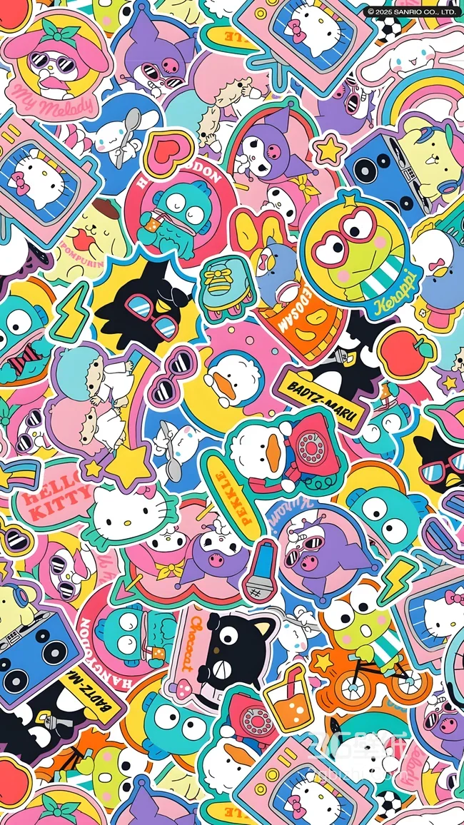 三丽鸥Sanrio角色群像·卡通可爱风高人气手机壁纸1