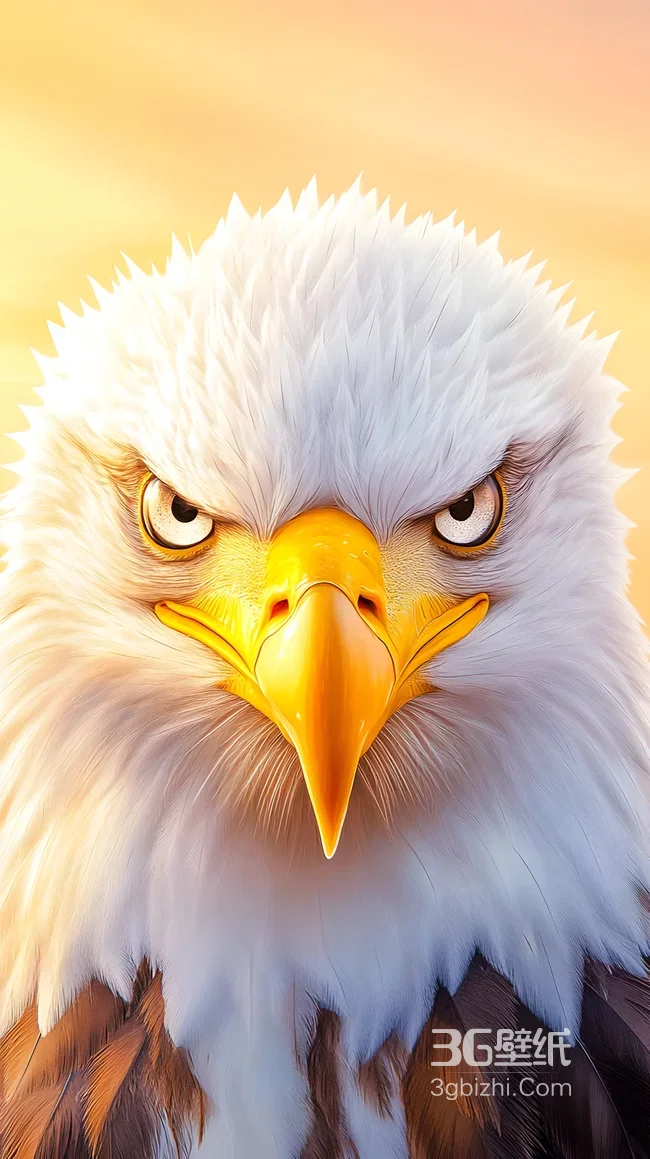 白头鹰·锐利威严眼神·写实拟真 霸气猛禽手机壁纸优选1