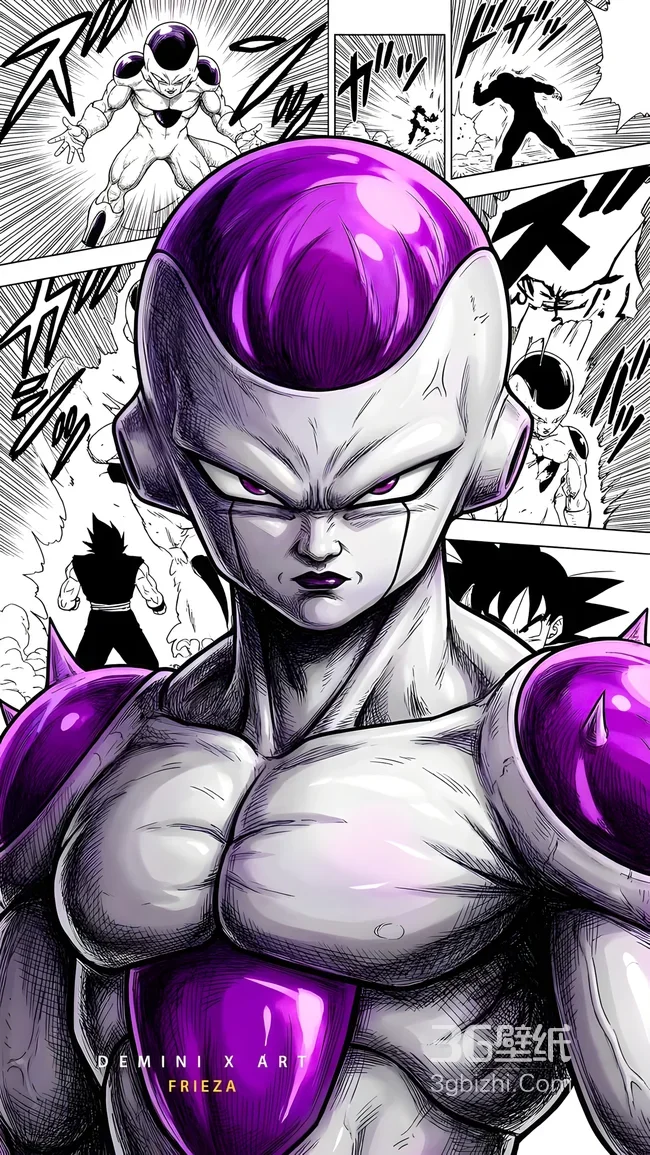 弗利萨·紫色装甲 龙珠漫画风 经典反派热血壁纸1