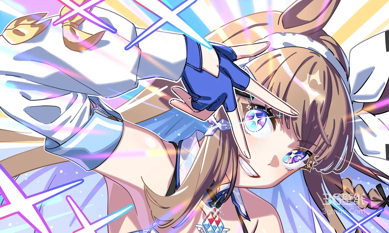 黄金船·星眸炫彩 赛马娘二次元活力电脑壁纸 超宽屏动漫壁纸1