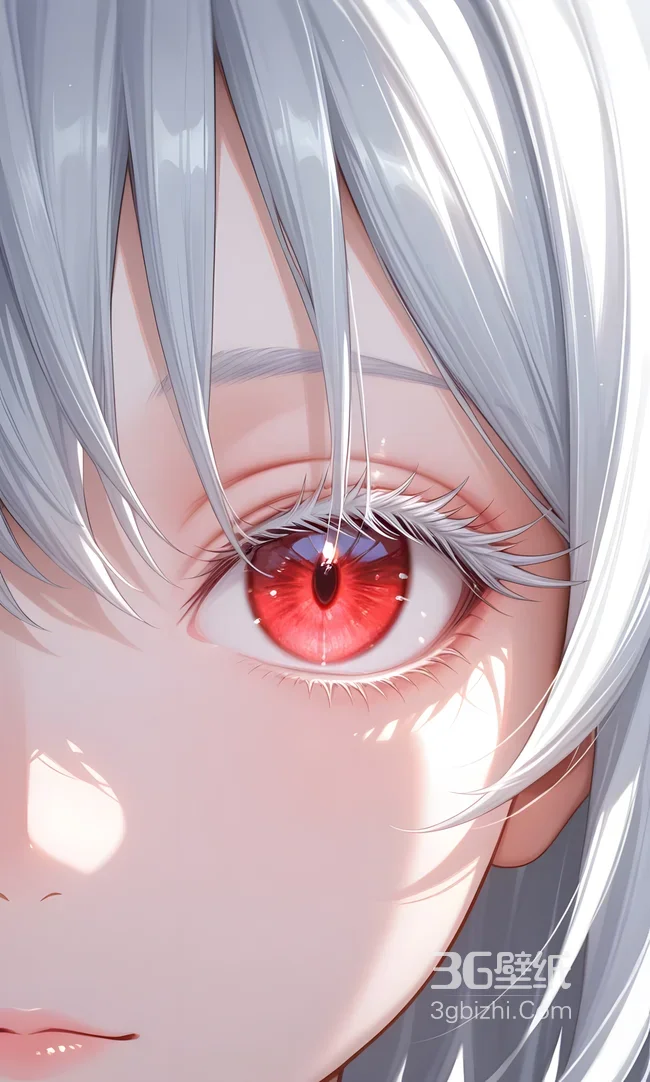 银发红瞳少女·唯美二次元动漫风 高人气眼眸壁纸1