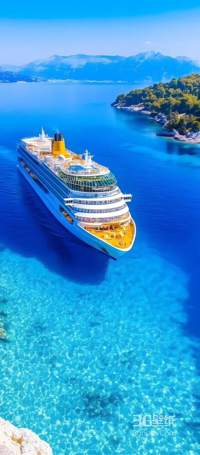 豪华邮轮·碧海青山唯美海湾 高质感旅行风手机壁纸1