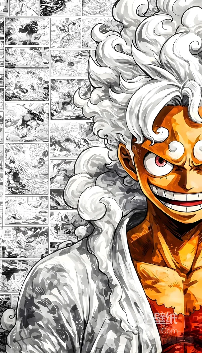 蒙奇·D·路飞（尼卡形态）漫画分镜风 航海王热血壁纸1