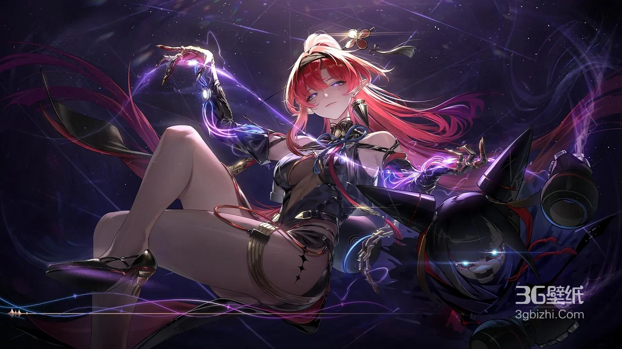 红发异能少女·暗黑科幻风 游戏角色高热度电脑壁纸1