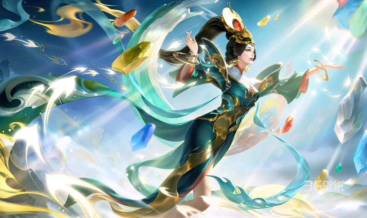 女娲·晶石流转 国风仙侠风 王者荣耀唯美电脑壁纸1