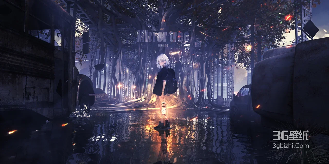 Mirror 2: Project X 白发少女·末世废墟 暗黑二次元废土风电脑壁纸1