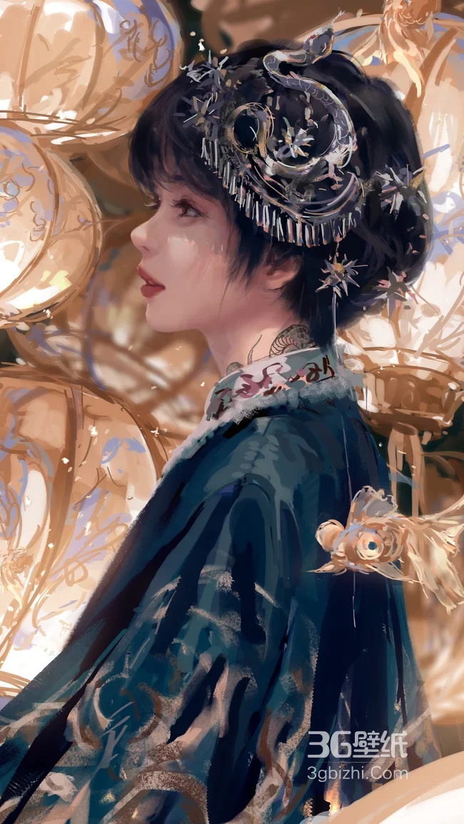 古风女子·蛇饰华服·国风唯美 古风灯会壁纸精选1