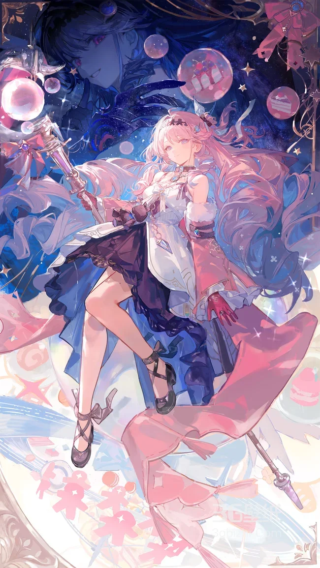 二次元粉发魔法少女·梦幻童话风 游戏角色壁纸高适配1