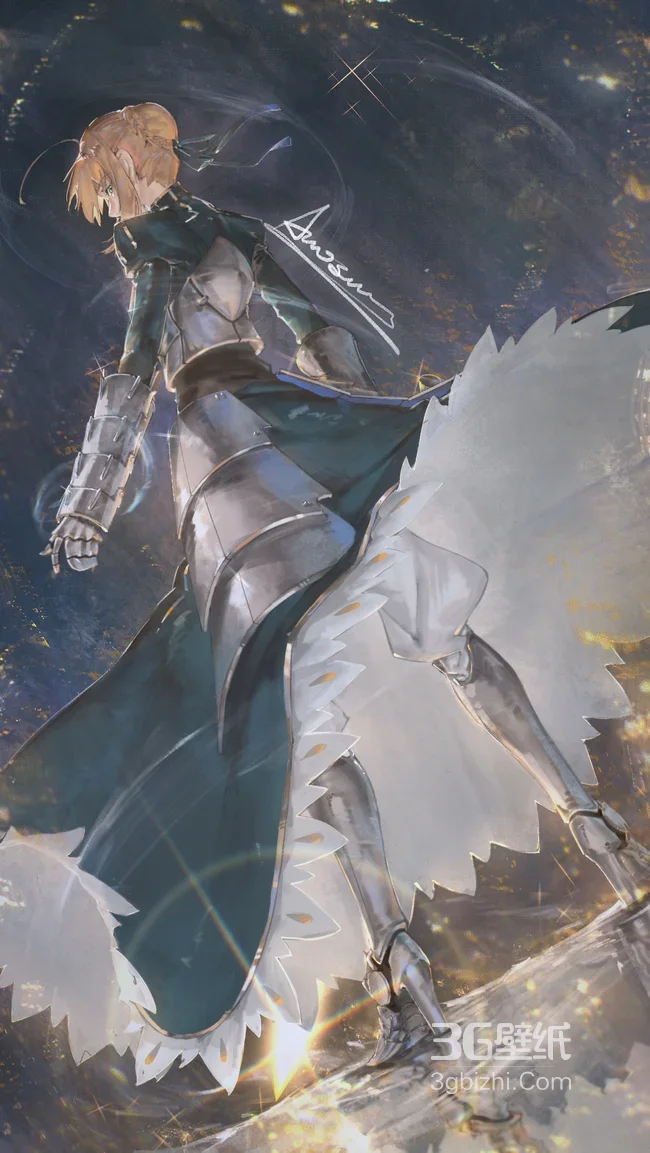 Saber·盔甲礼服 唯美星穹风 出自Fate系列 高人气动漫壁纸1