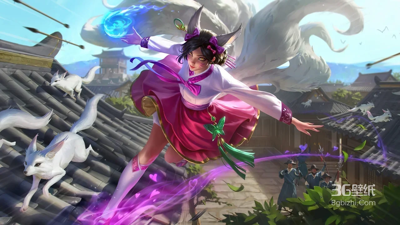 阿狸·国风灵狐魔法 英雄联盟二次元古风壁纸1