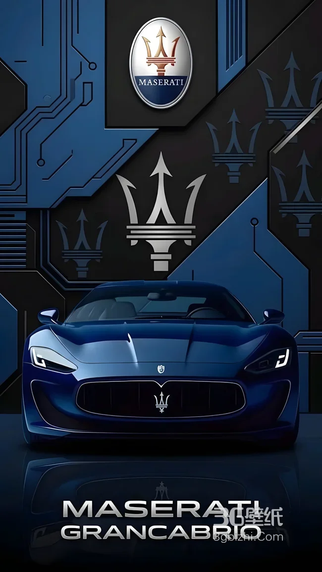 玛莎拉蒂GranCabrio·科技机械风 超跑手机壁纸1