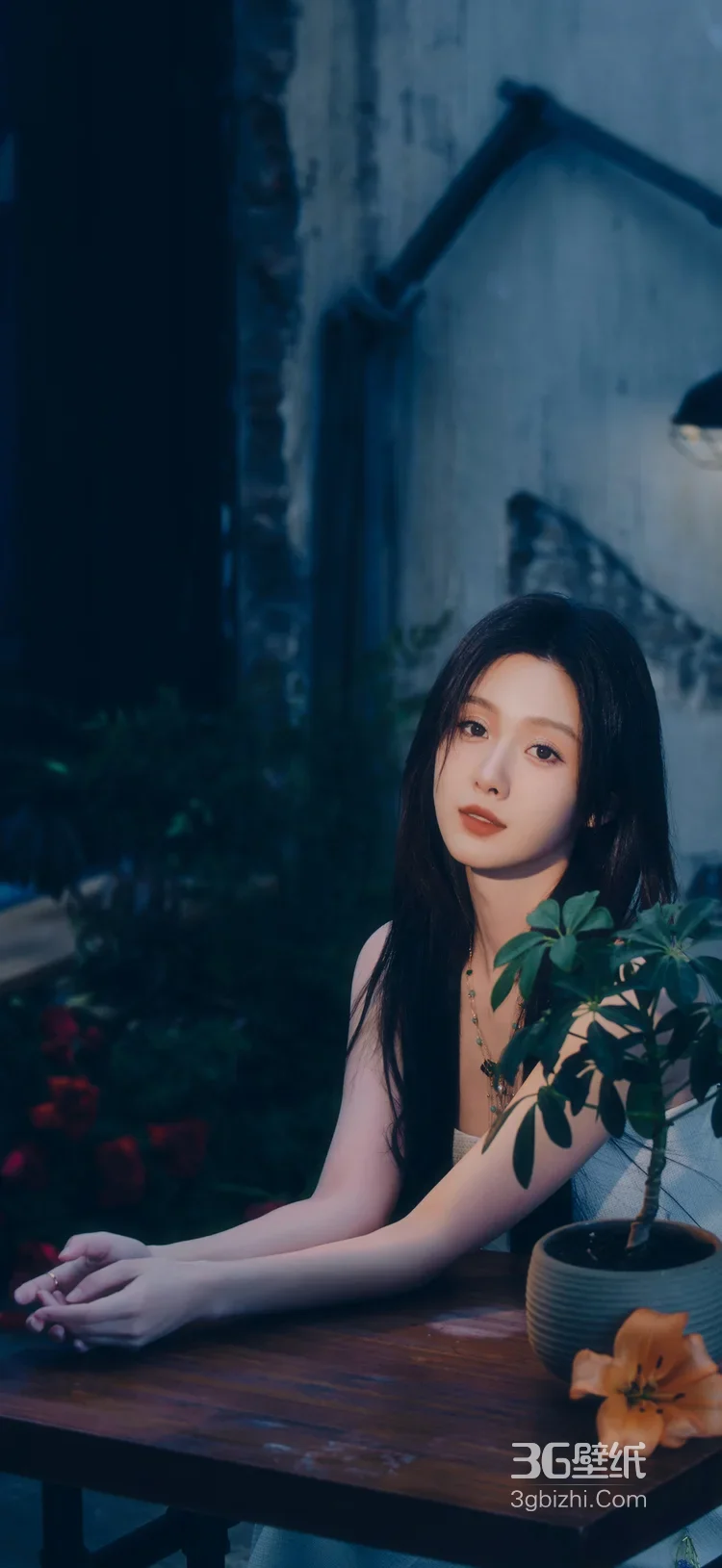陈意涵·乌黑长发纯白裙 暖光唯美明星写真 时尚大片2
