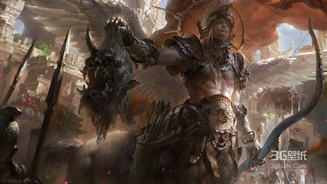 半人马战士·带翼持首 写实魔幻游戏风电脑壁纸 史诗战场1