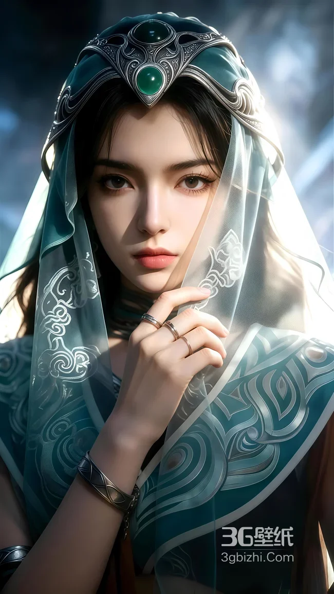 古风玄幻少女乐上师·绿玉轻纱 国风仙侠凡人修仙传角色 唯美壁纸热门款1