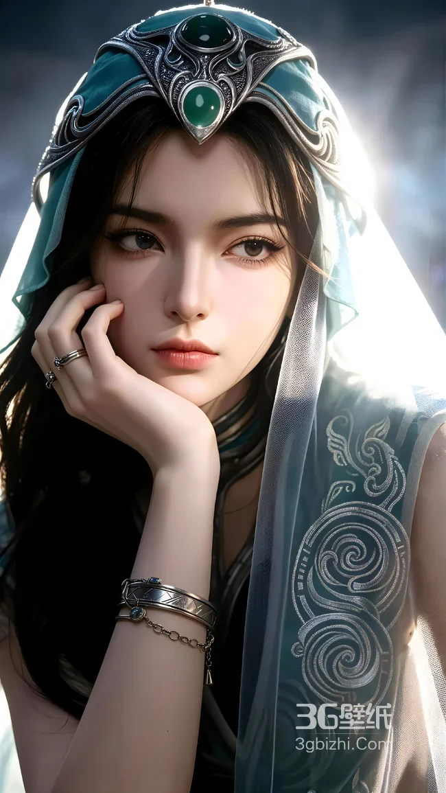 凡人修仙传乐上师·绿玉银饰 唯美古风仙侠壁纸1