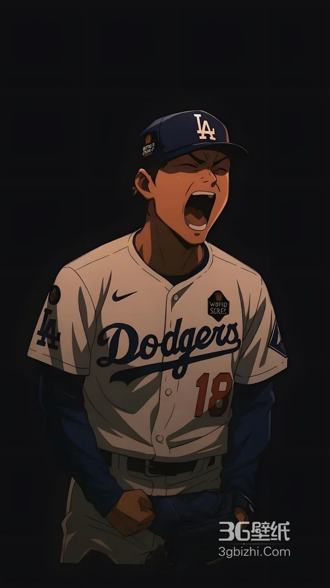 道奇队18号棒球手·二次元风 热血呐喊棒球手机壁纸1