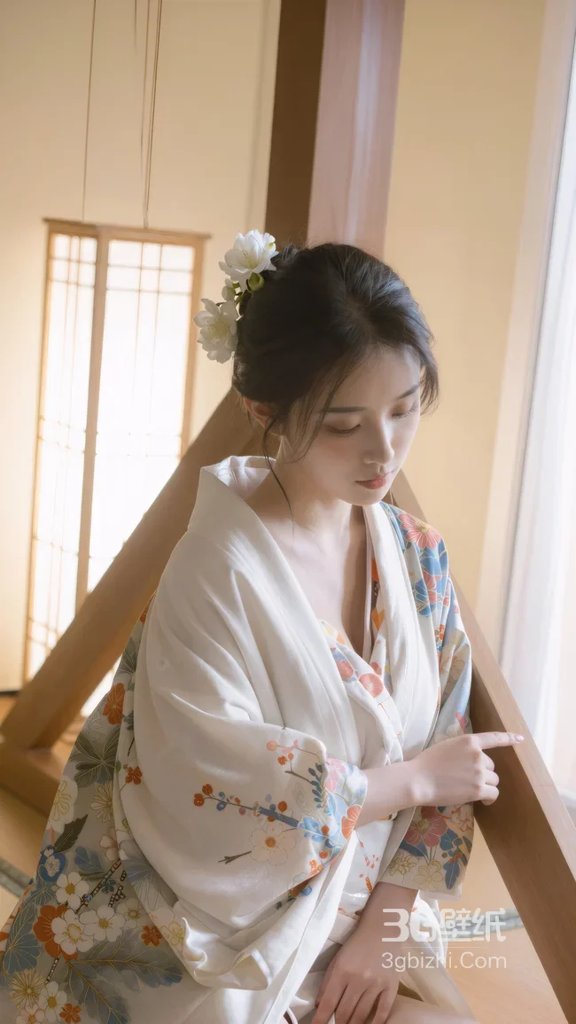 日系唯美和服女子·日式室内花饰（高人气日式写真壁纸）1
