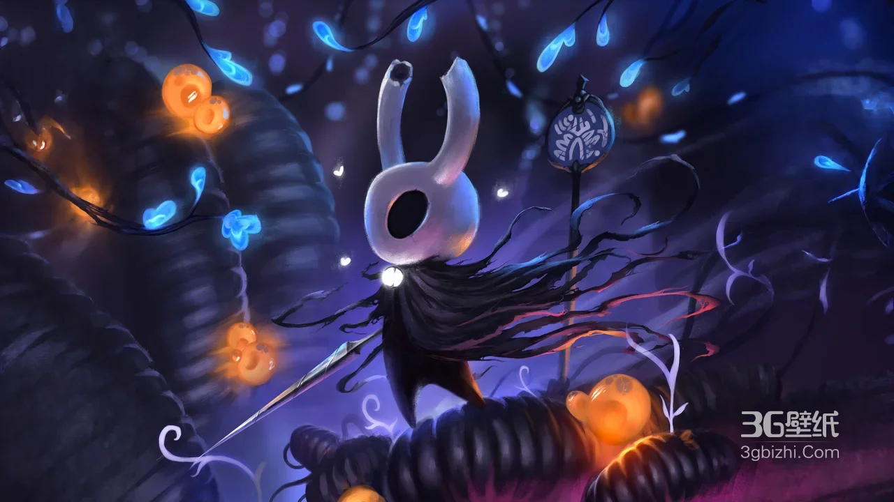 空洞骑士·黑纱持剑 暗黑奇幻 游戏《空洞骑士》高人气壁纸1