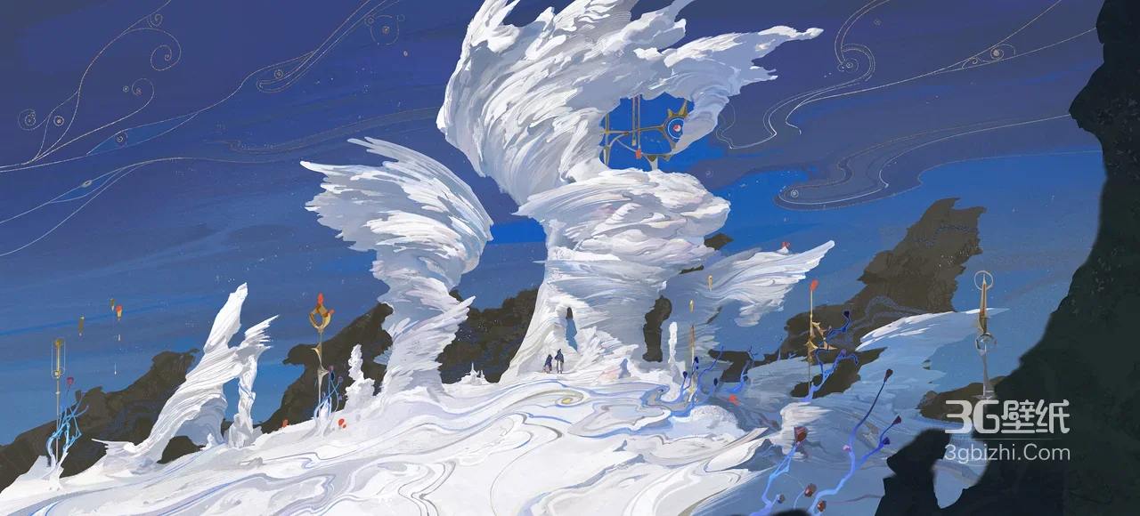 冰雪云状奇幻场景·唯美梦幻风 宽屏电脑壁纸1