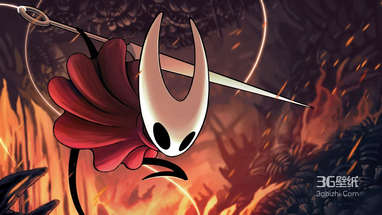 Hornet·绯色披风骨钉出鞘 暗黑风《空洞骑士：丝之歌》壁纸1