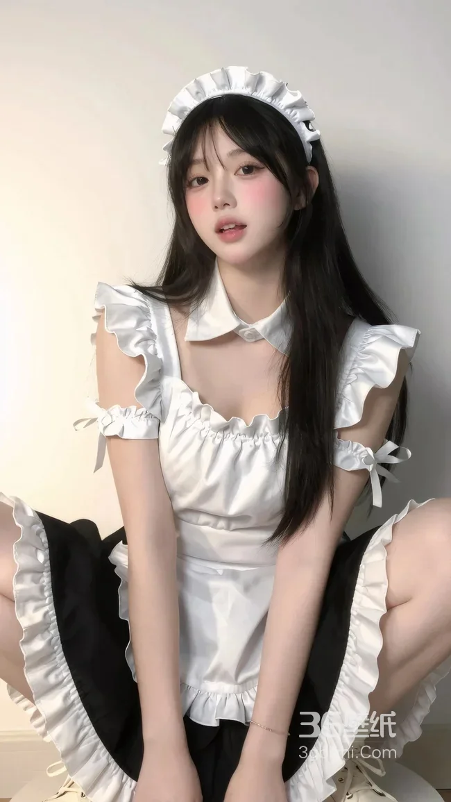 女仆装少女·甜美二次元风 女仆服写真手机壁纸推荐1