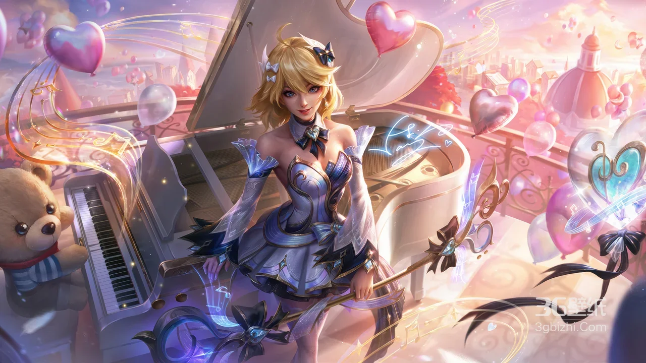 王昭君·魔法钢琴师 唯美梦幻 王者荣耀游戏壁纸（高热度）1