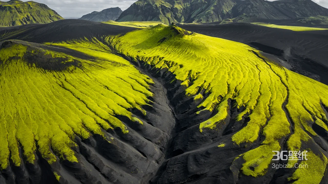 冰岛苔原火山地貌·写实自然风 小众地质风景电脑壁纸1